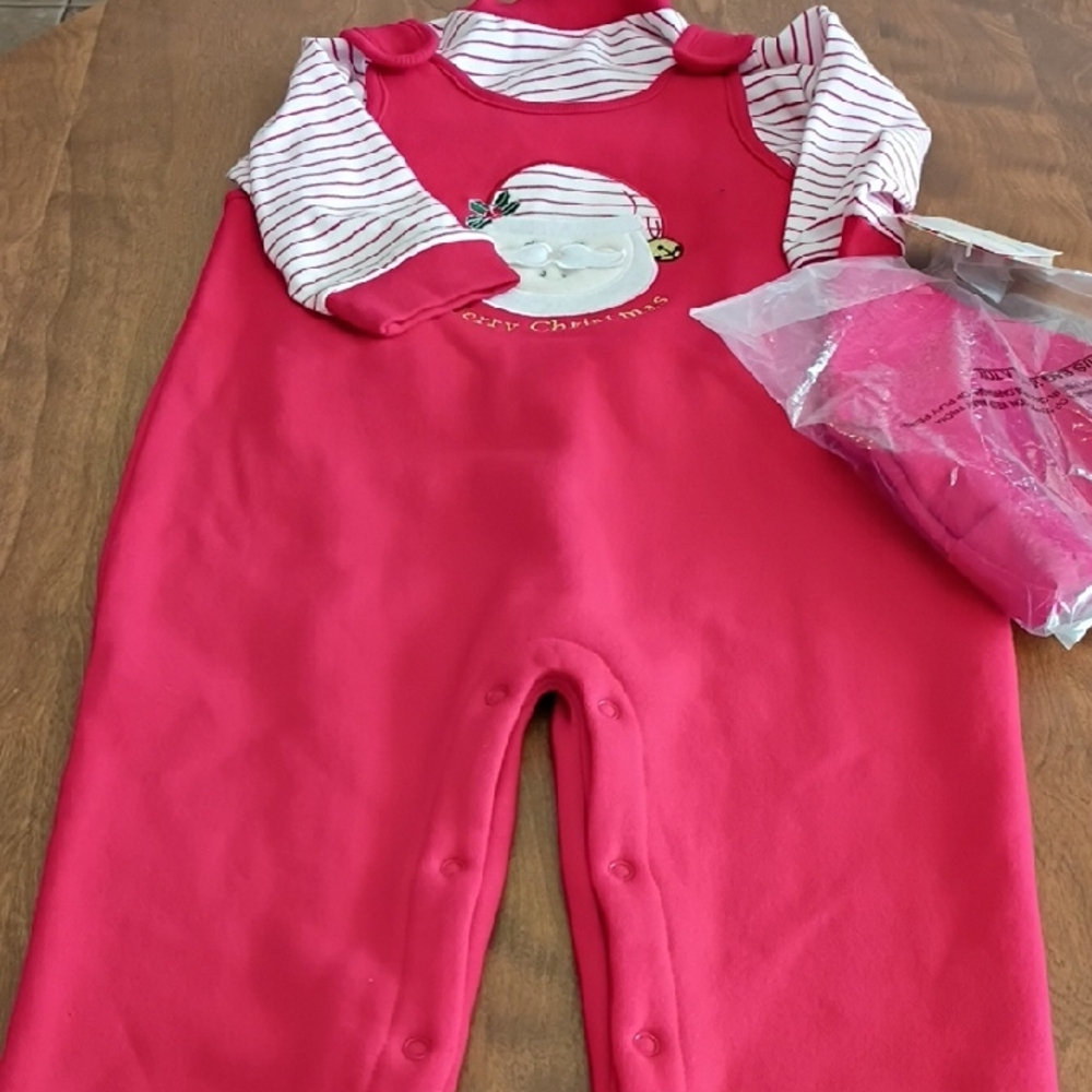 First Impressions Red Santa Bodysuit Size 24 Months NWT